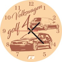 Drevené hodiny VW Golf 4