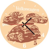 Drevené hodiny VW Golf 5