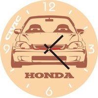 Drevené hodiny Honda Civic