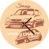 Drevené hodiny Citroën Saxo